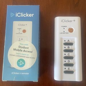 iClicker+ Remote - Like New Condition with Box and Batteries Included!